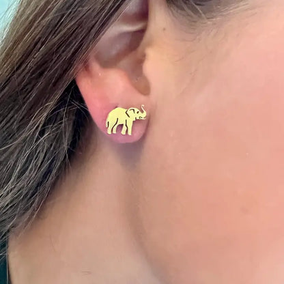 Classic Elephant Stud Earrings