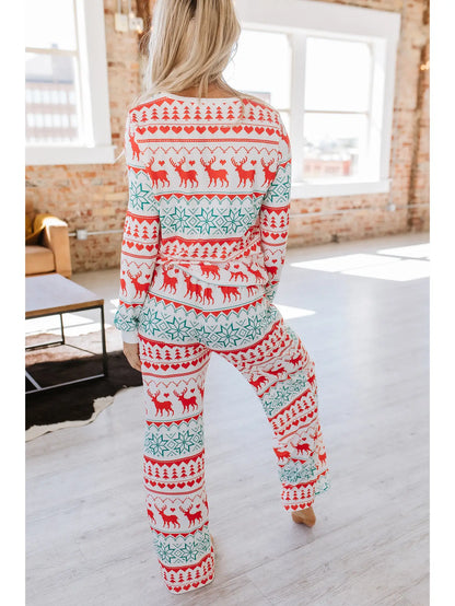 White Nordic Christmas Pajama Set