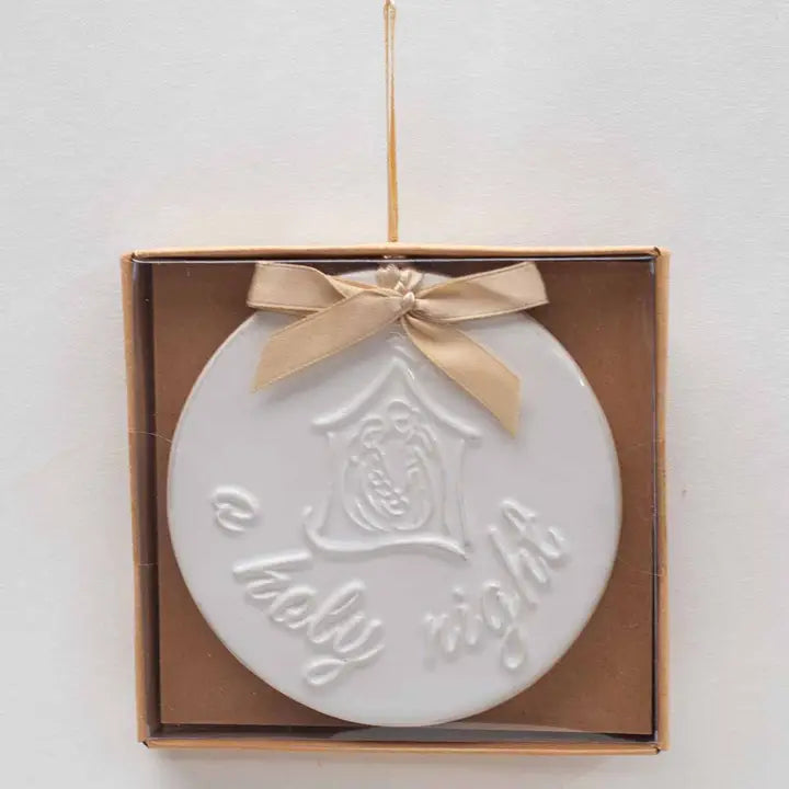 O Holy Night Embossed Ornament