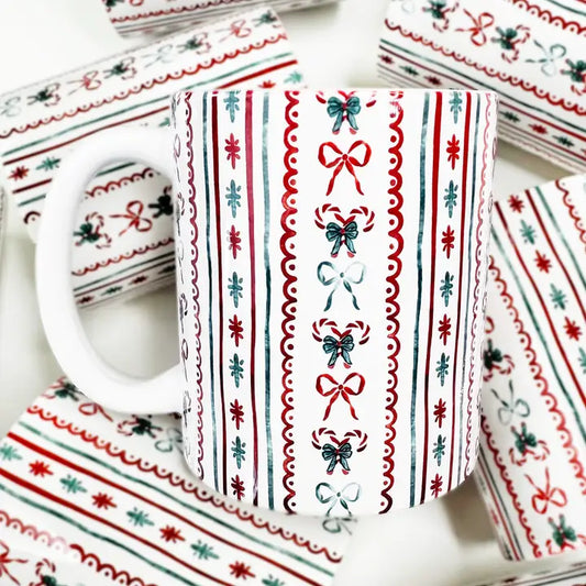 Christmas Wrapping Paper Ceramic Coffee Mug