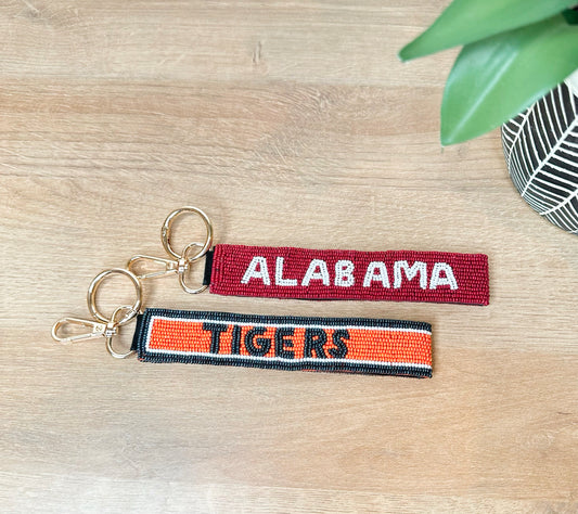 Gameday Beaded Wristlet Keychain