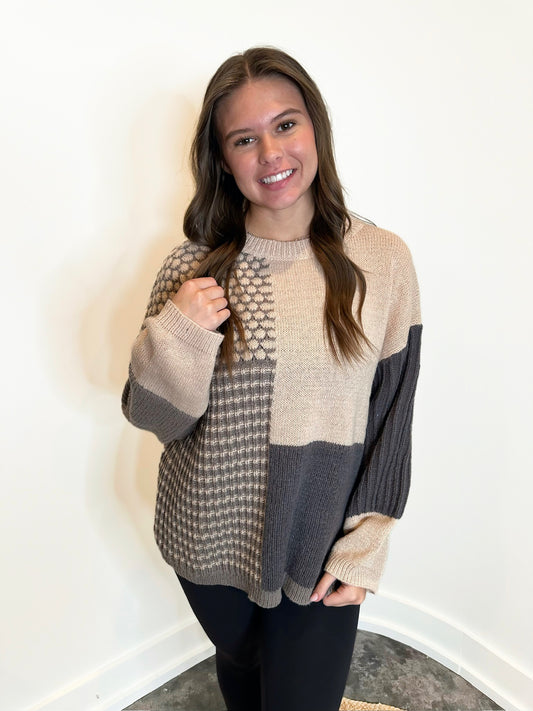 Kyla Mixed Pattern Sweater