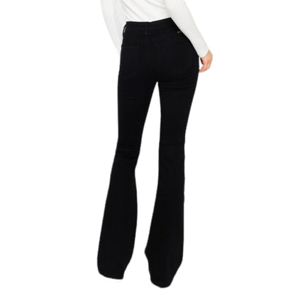 Mid Rise Black Flare Jeans