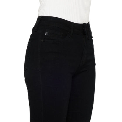 Mid Rise Black Flare Jeans