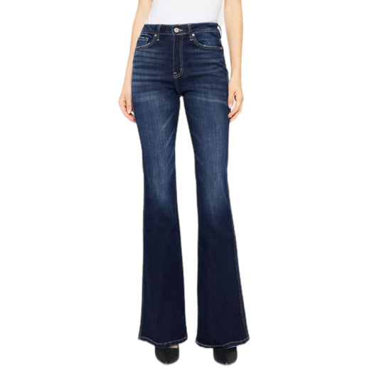 High Rise Dark Stone Flare Jeans