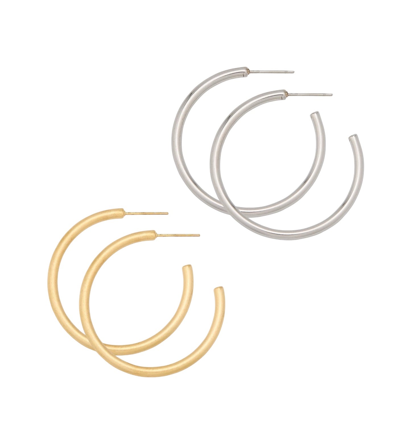 Alex Carol Water Resistant Thin Hollow Hoop Earrings