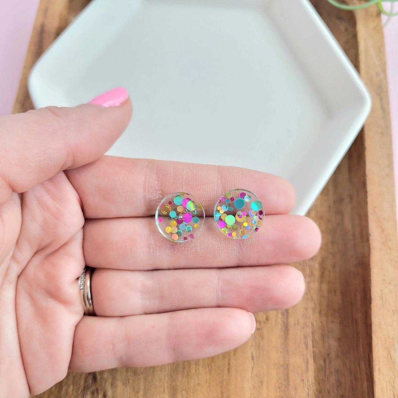 Sophie Confetti Studs