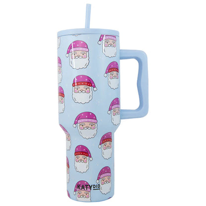 Blue Santa Hat Repeat Tumbler