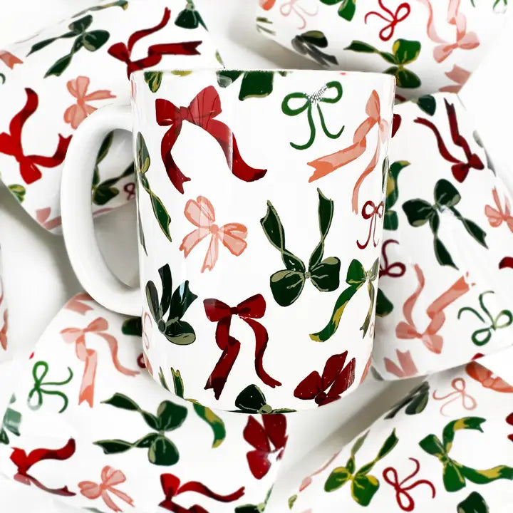 Christmas Bows Ceramic Coffee Mug